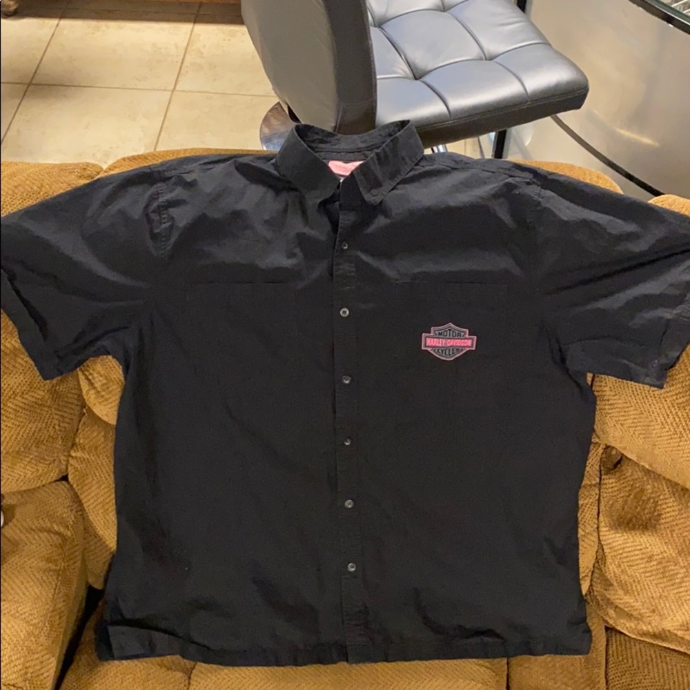 Harley Davison breast cancer shirt